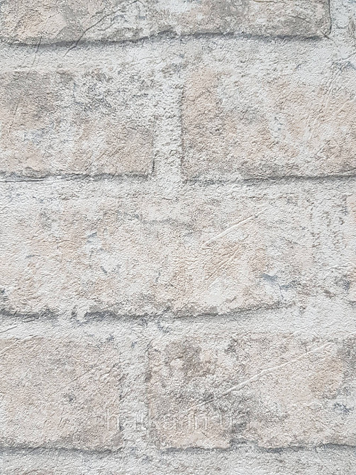 Шпалери вінілові на флізеліні Grandeco Anastasia метрові під цеглу структурні коричневі сірі молочні Київ - фото 2