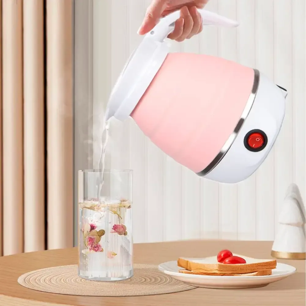 Силиконовый складной электрочайник 600 мл,YS-2008,Голубой SBR Киев - изображение 1