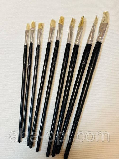 Набір плоских кондитерських пензлів Моне (9 шт) Одеса - фото 1