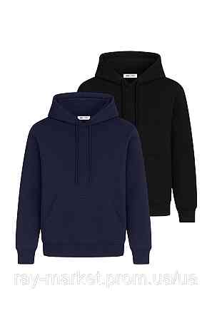 Набір чоловічий худі утеплене 2шт RAY BASIC Темно-синій/ Чорний (U0401M-Navy Blue-Black) XXL Київ