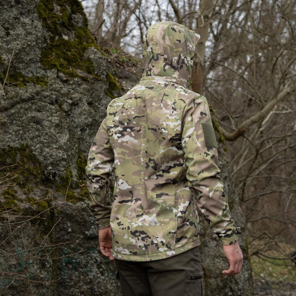 Куртка чоловіча демісезонна з капюшоном Мультикам Pobedov Motive з липучками Київ - фото 7