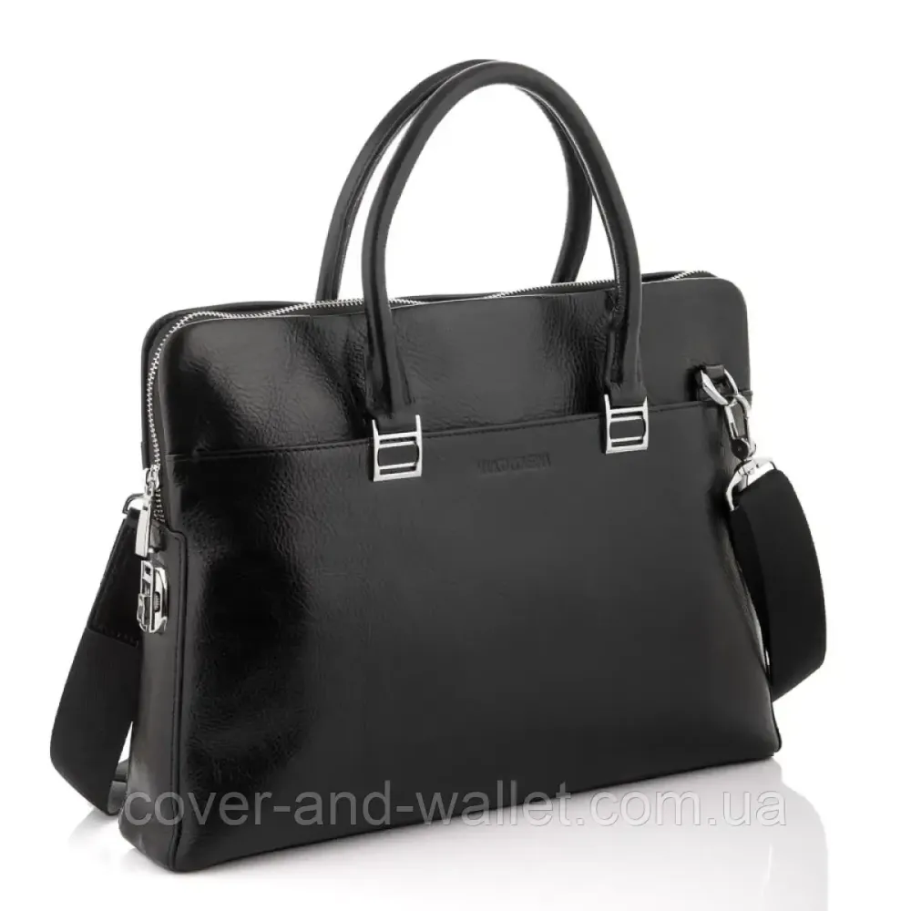 Шкіряна чоловіча сумка для ноутбука та документів A4 з кодовим замком Marco Coverna 6826-3 Київ - фото 1