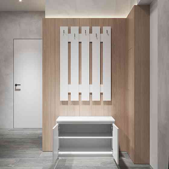 Передпокій VAYS, комплект у передпокій №3 Венге Темний-Білі планки Львів