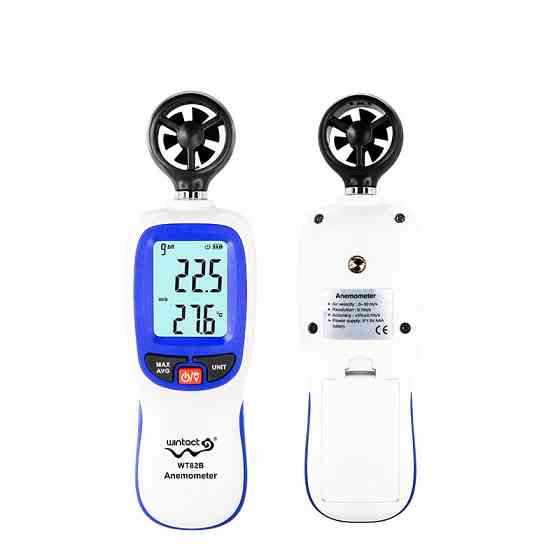 Анемометр крильчастий Bluetooth 0,3-30 м/с, -10-45 °C WINTACT WT82B Чернігів