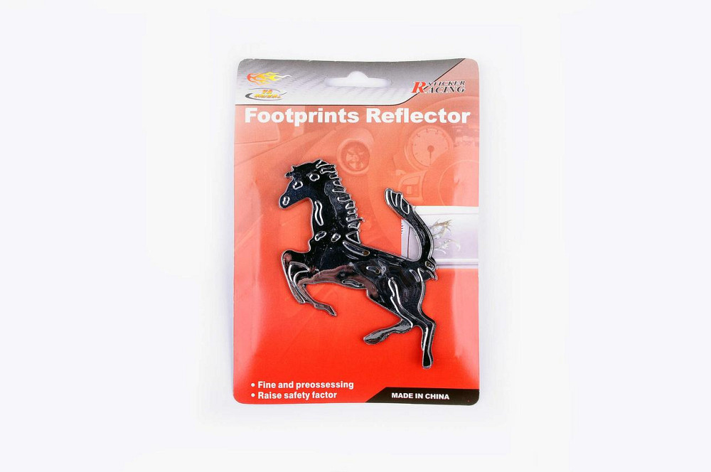 Наклейка шильдик HORSE (10x8см, пластик, хром) (#4256) Мукачево - изображение 1