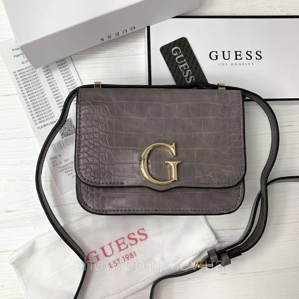 Небольшая сумочка на плечо Guess (6701) grey Киев - изображение 6
