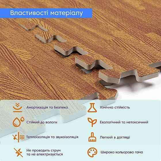 Пол пазл - модульное напольное покрытие 600x600x10мм Золотое дерево (МР2) SW-00000022 Киев