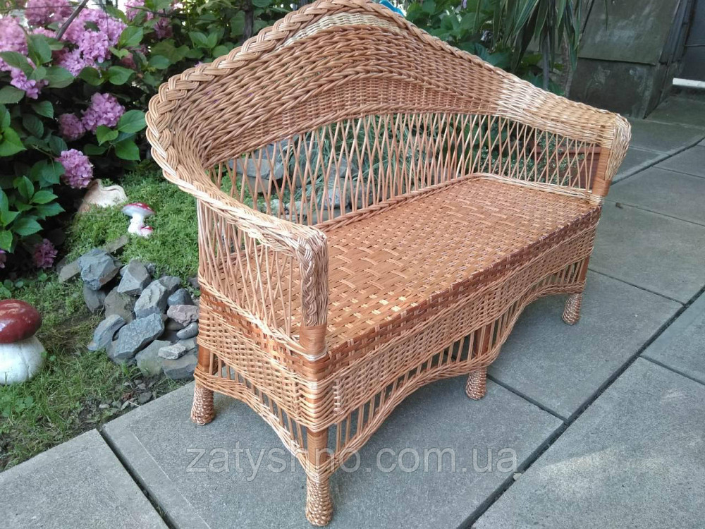 Плетеный диван кофейный низкая спинка Киев - изображение 5