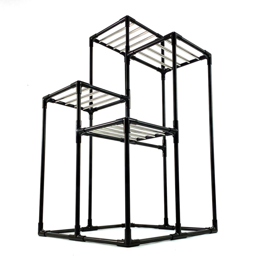 Підставка під квіти Kroky Quatro металева чорна. Висока підставка під 4 вазони. Борисполь - изображение 5