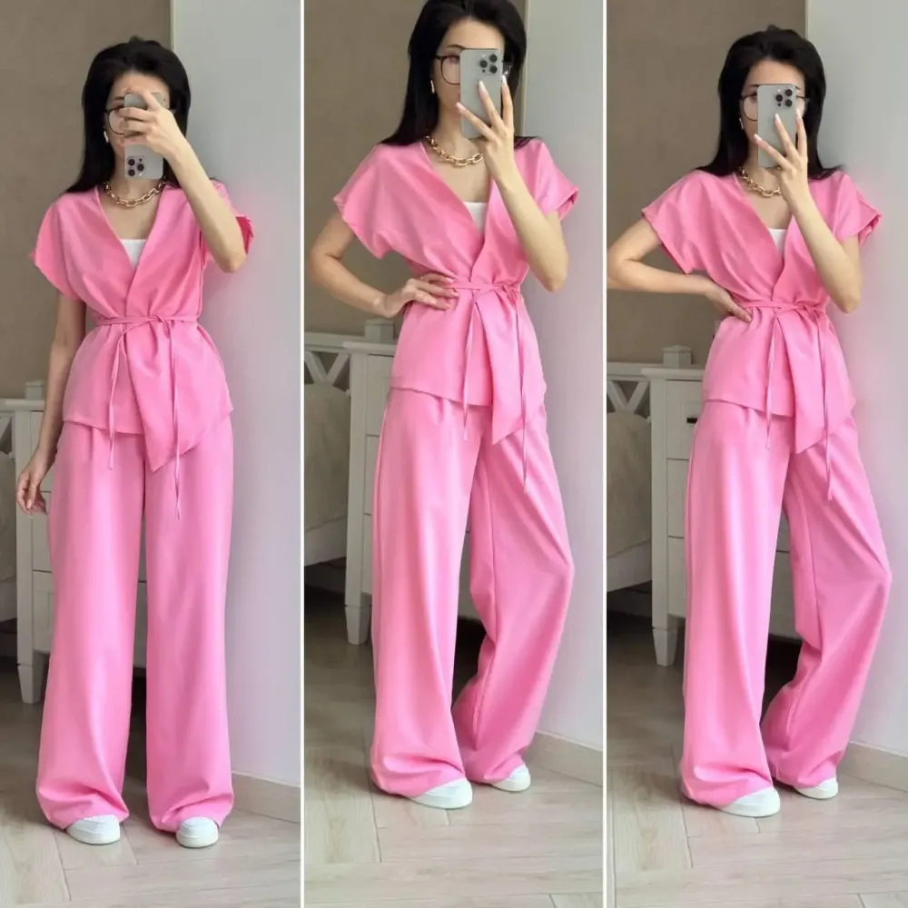 Жіночий базовий брючний костюм двійка: жилет і брюки турецька костюмка Одеса - фото 1