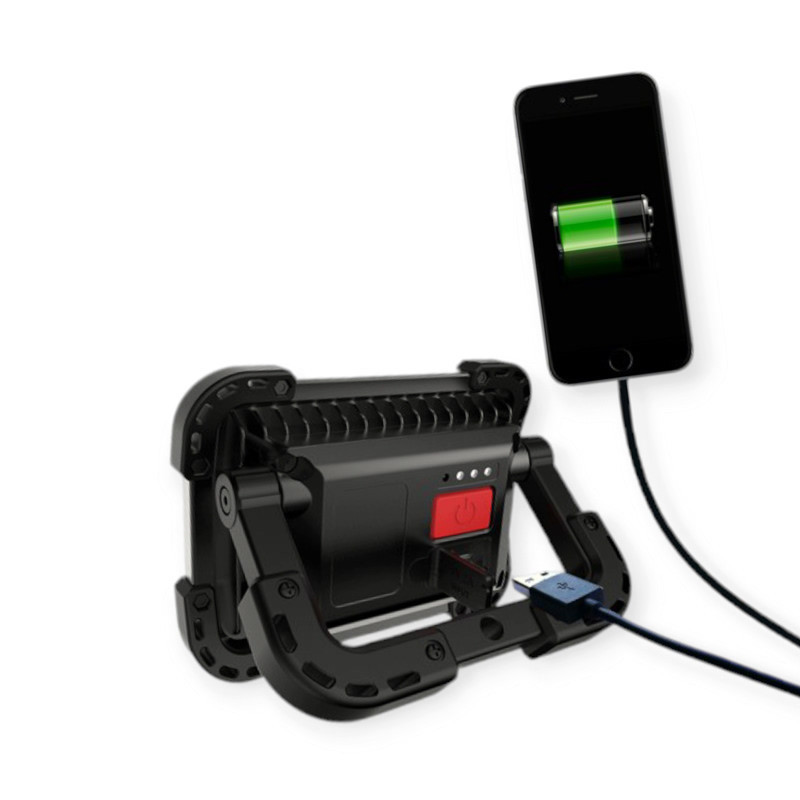 Прожектор светодиод. аккумулятор. 10w cob 3,6w, 2 режима, powerbank 5 ач (выход usb 5v), ip65 QAP Мукачево - изображение 4