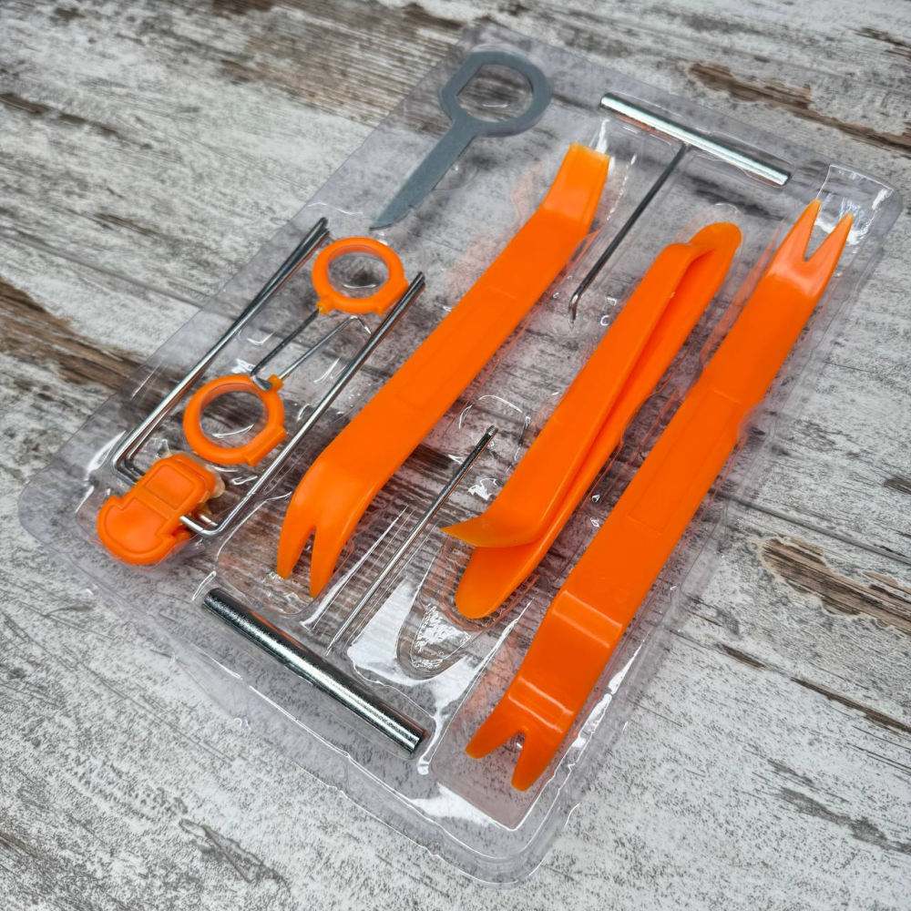 Набор съёмников пистонов, обшивки, панелей, магнитол 12шт, пластиковые и металлические Киев - изображение 2