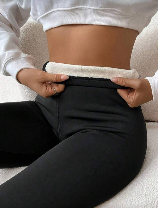 Жіночі стильні теплі лосини якісний дайвінг на щільному флісі 46/48 Одеса - фото 4