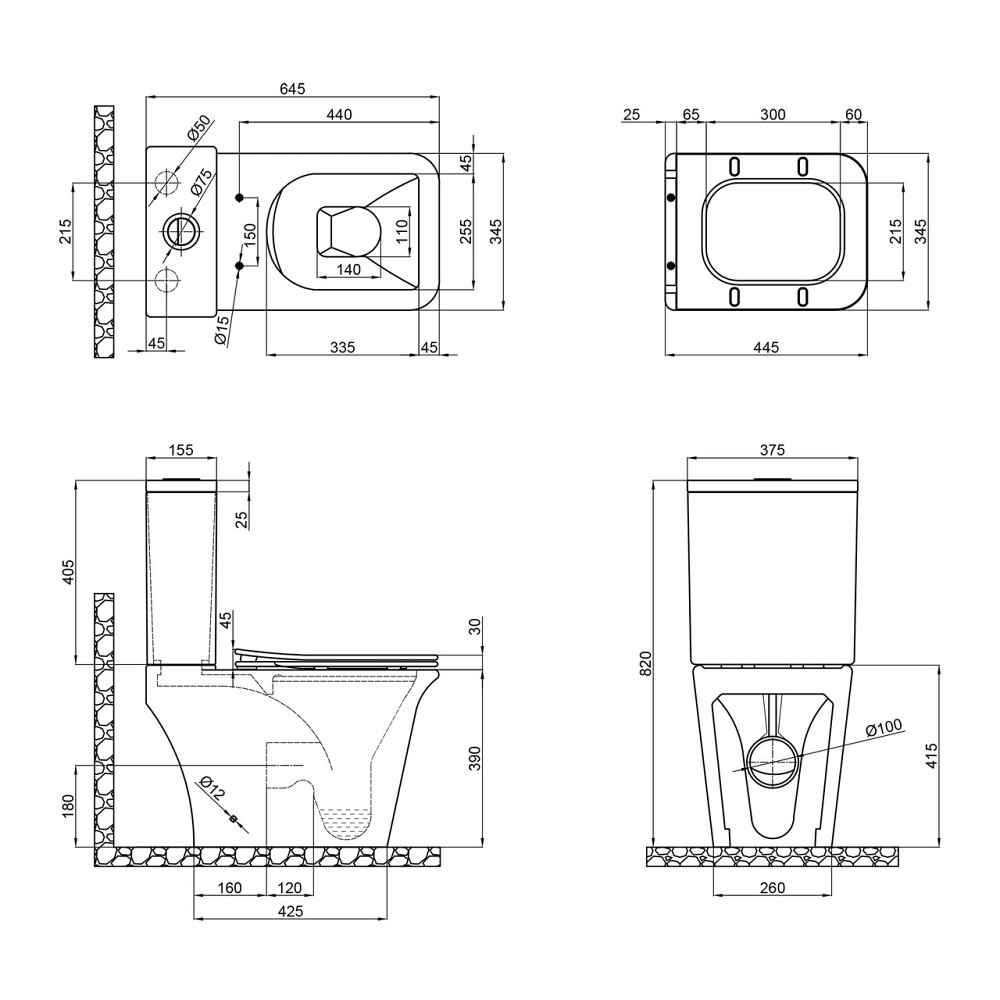 Бачок для унитаза Qtap Kalao QT08221213AW1 Київ - фото 2