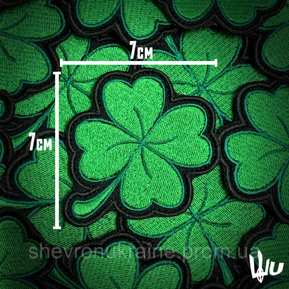 Шеврон клевер (Форма контурная. На липучке) Размер 7x7см Киев - изображение 2