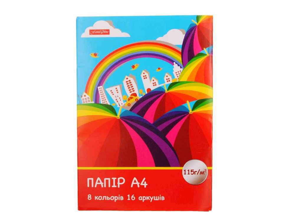 Набір А4 кольорового паперу (16арк.) Fаmily Line ТМ ТЕТРАДА Київ - фото 1