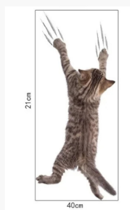 Декоративная наклейка Котик царапает Киев - изображение 2