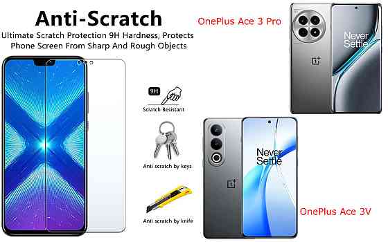 Защитное стекло NeoGlass для OnePlus Ace 3 Pro, OnePlus Ace 3V – ультрапрозрачное и устойчивое Киев