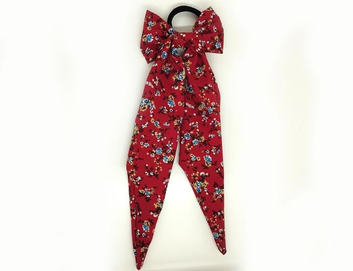 Резинка бант для волос черно-красная Твилли Киев - изображение 1