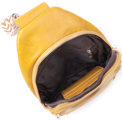 Сумка Vintage З гладкої екошкіри Жовта (22769) Вінниця - фото 11