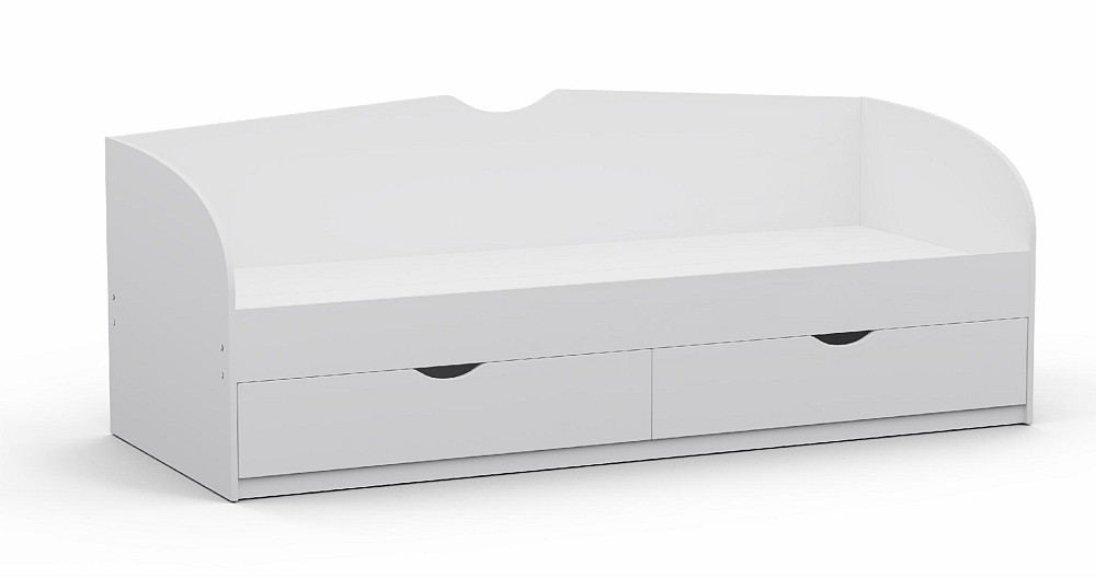 Кровать односпальная L-6, Белый, 2030х834х766 Львов - изображение 1