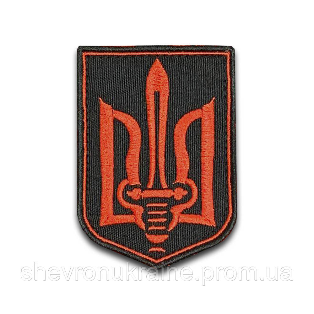 Шеврон Герб Украины с мечом (Форма щит. На липучке) Размер 8x6см Киев - изображение 6