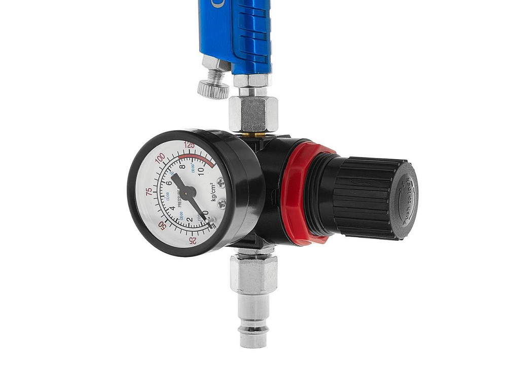 МініПульверизатор "GeKo" HVLP, бачок верхній 125 мл з регулятором тиску, сопло 0,8 мм, з'єднання 1/4 дюйма Стрый - изображение 6