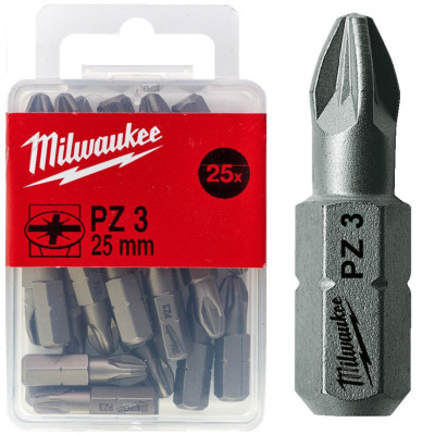 Набор бит Milwaukee PZ3, 25мм, 25шт (4932399591) Винница - изображение 3