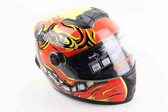 Шолом інтеграл, закритий+окуляри BLD-М61 S (55-56см), ЖОВТО-ПОМАРАНЧЕВИЙ "Buffalo" Київ