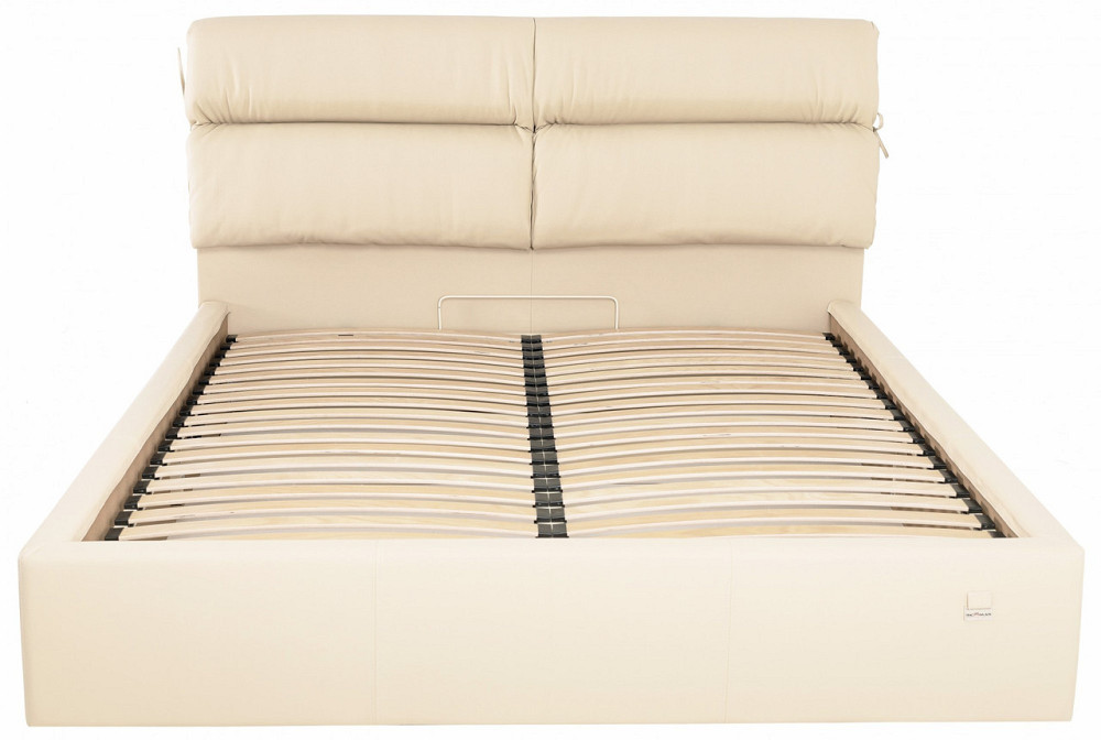 Ліжко Edinburgh VIP 140 х 200 см Fly 2207 З додатковою металевою цільнозварною рамою Бежевий Дніпро - фото 11