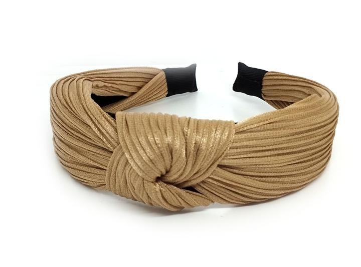 Обруч для волосся чалма темно-бежевий Київ - фото 1