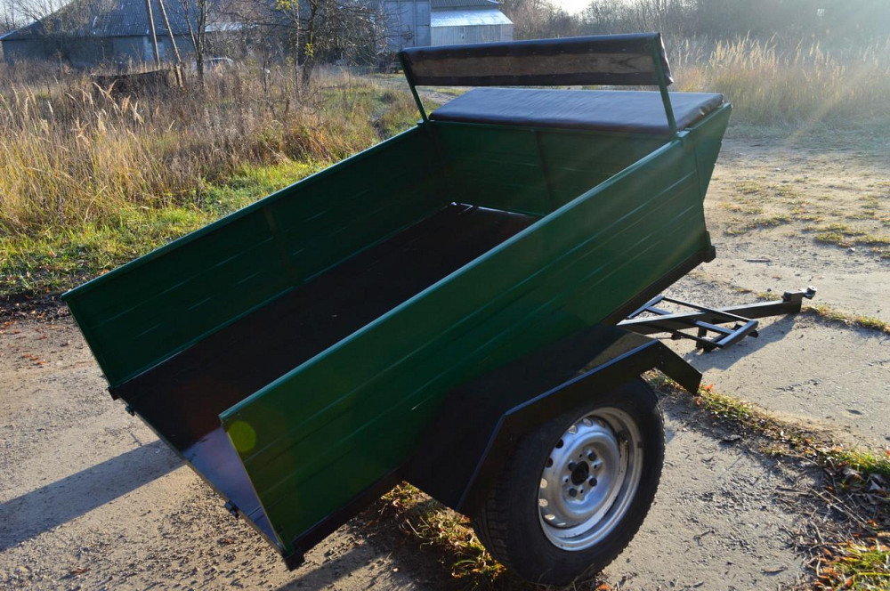 Причіп до мотоблока ТМ «ШИП» розбірний 120×100×38 см, під жигулівську маточину, без коліс, з сидінням Харків - фото 8