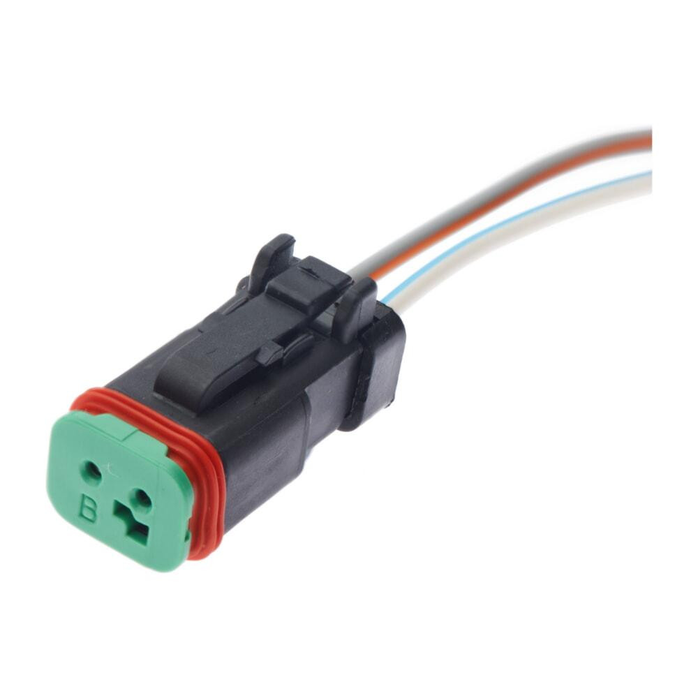 Разъем коннектор с проводом, 2-кон., Грузовая Спецтехника, Аналог 40395, DT06-2S-E004, DT06-2S-EP06, CAT, JCB, MAN Киев - изображение 1