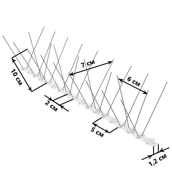 Антиприсадные шипы от птиц Ekochron 3D, 0.5 м Днепр - изображение 10