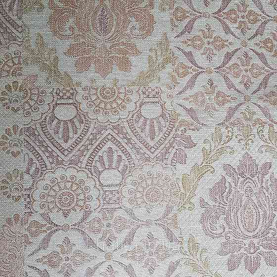 Шпалери метрові вінілові на флізелін Yuanlong Samsara східний стиль під килим бузкові золотом на сірому 3д Київ