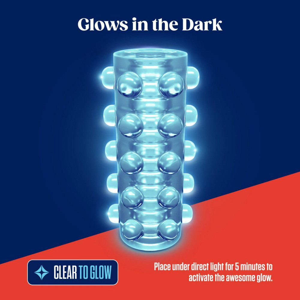 Мастурбатор Blush Rize – Swich Glow in the Dark Masturbator Clear, двосторонній, світиться в темряві Sex Aura Київ - фото 4