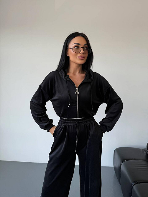 Жіночий стильний повсякденний велюровий костюм двійка Одеса - фото 2