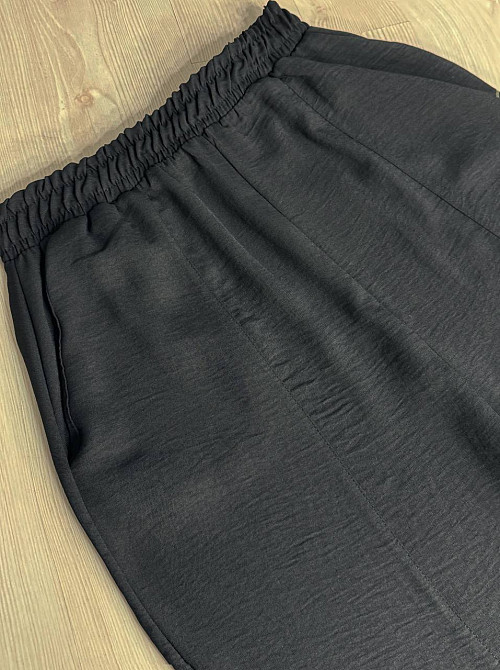 Брюки женские 0716 MOM шелковые с карманами черные, черный, L Киев - изображение 20