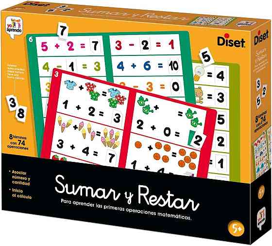 Іграшка Diset 68954 кольорова Навчальний набір для додавання і віднімання Вивчення кольорів Розвиваюча гра для 5 років Київ