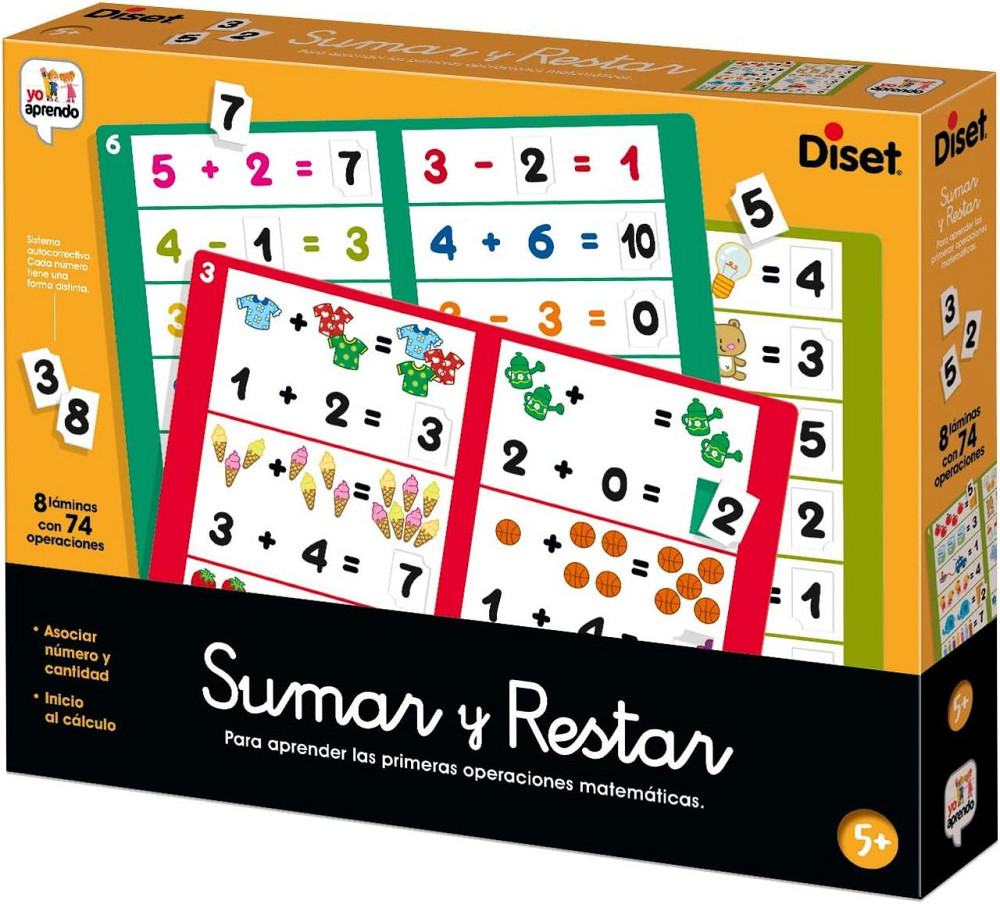 Іграшка Diset 68954 кольорова Навчальний набір для додавання і віднімання Вивчення кольорів Розвиваюча гра для 5 років Київ - фото 4