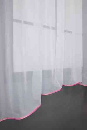 Кухонная гардина VR-Textil № 036к арка розовый с белым 280х170 см (50-363) Киев