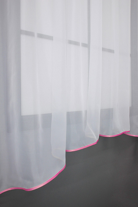 Кухонная гардина VR-Textil № 036к арка розовый с белым 280х170 см (50-363) Киев - изображение 4