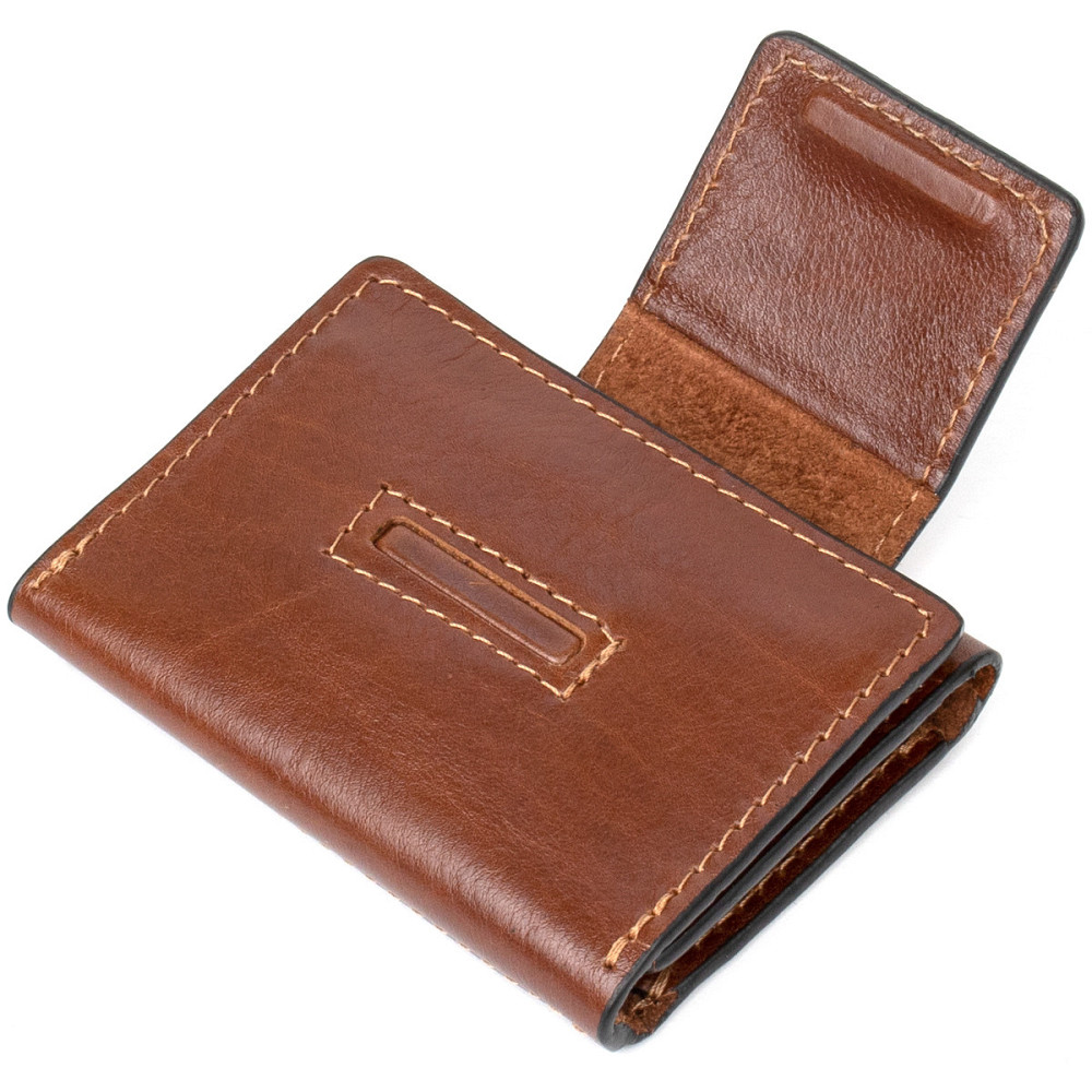 Шкіряна візитниця Коричневий (GRANDE PELLE) Київ - фото 19