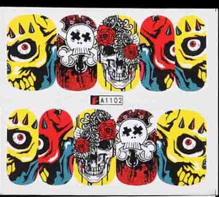 Наклейки для ногтей на Хэллоуин 5 на 6 см разноцветный Киев