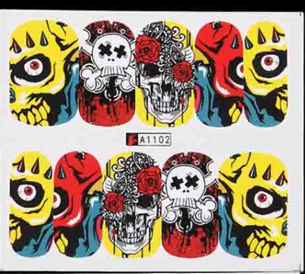 Наклейки для ногтей на Хэллоуин 5 на 6 см разноцветный Киев - изображение 1