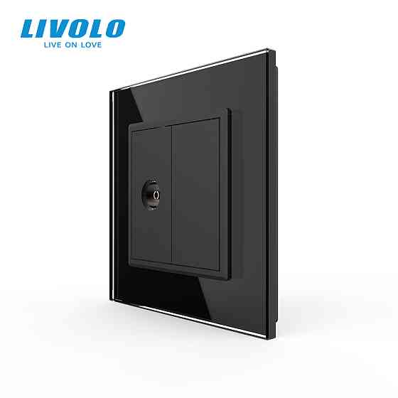 LIVOLO Розетка телевізійна LIVOLO чорна матова скло Коломыя