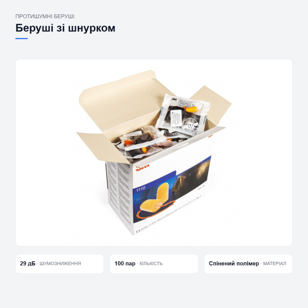 Протишумні беруші 3M зі шнурком Київ - фото 11