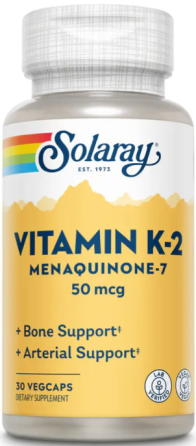 Витамин К-2 Solaray Vitamin K-2 MK-7 50mcg 30 раст капс Киев