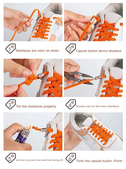 Шнурки эластичные без завязок с металлическими застежками Смела - изображение 10