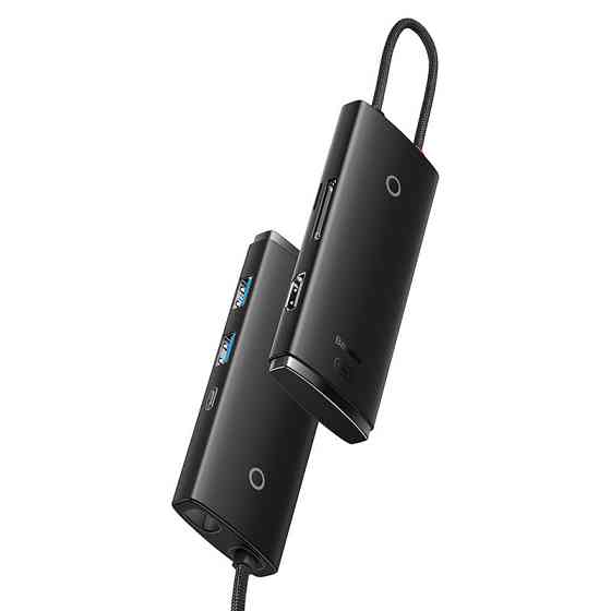 USB-хаб Baseus Lite Series 6-Port Type-C HUB Docking Station (Type-C to HDMI+USB3.0*2+PD+SD/TF) Black Одесса